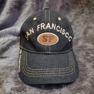 Lanza 100% Cotton SF San Francisco Cap Hat Adjustable Hook and Loop